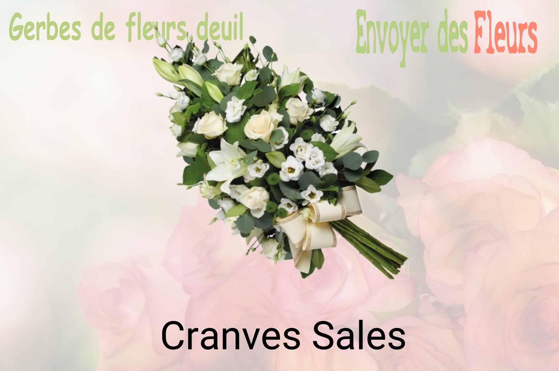Gerbe de fleurs de deuil livrée à Cranves-Sales